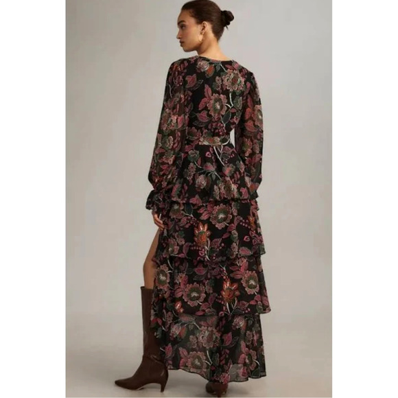 NWT Anthropologie Hutch Long-Sleeve V-Neck Wrap Maxi Dress - XL - Picture 2 of 5